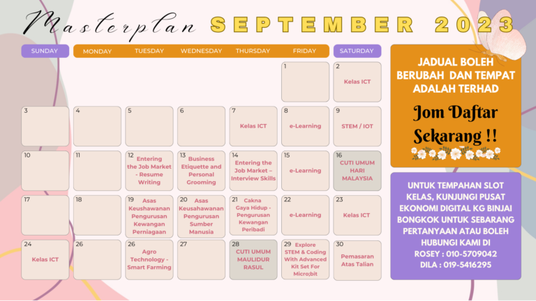 SEPTEMBER PLAN